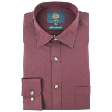 Viyella Plain Heather 80/20 Cotton Wool Blend Shirt Discounts Online