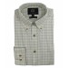 Viyella Olive Green Mini Tattersall 80/20 Cotton Wool Blend Button Down Collar Shirt Discounts Online