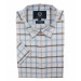 Viyella Blue & Beige Oxford Check Short Sleeve Shirt Discounts Online