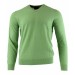 Viyella Plain Hemlock Green V Neck Merino Wool Jumper Discounts Online - 0